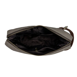 Birling Waxed Canvas & Leather Wash Bag