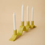 Load image into Gallery viewer, Large Wavy Candelabra - chartreuse
