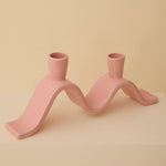 Load image into Gallery viewer, Small Wavy Candelabra - pink
