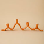Load image into Gallery viewer, Large Wavy Candelabra - orange
