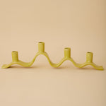 Load image into Gallery viewer, Large Wavy Candelabra - chartreuse
