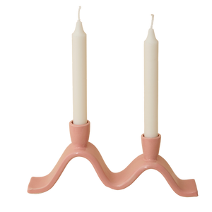 Small Wavy Candelabra - pink