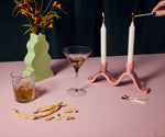 Load image into Gallery viewer, Small Wavy Candelabra - pink

