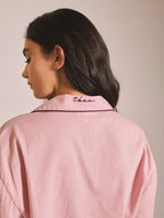 Load image into Gallery viewer, Cropped Cotton &amp; Linen Pyjamas - pink
