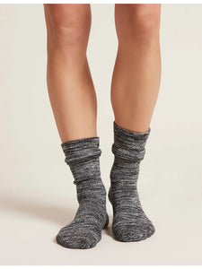 Chunky Bed Socks - dusty pink / storm