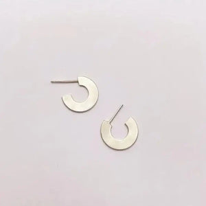 Silver Flat Hoop Earrings