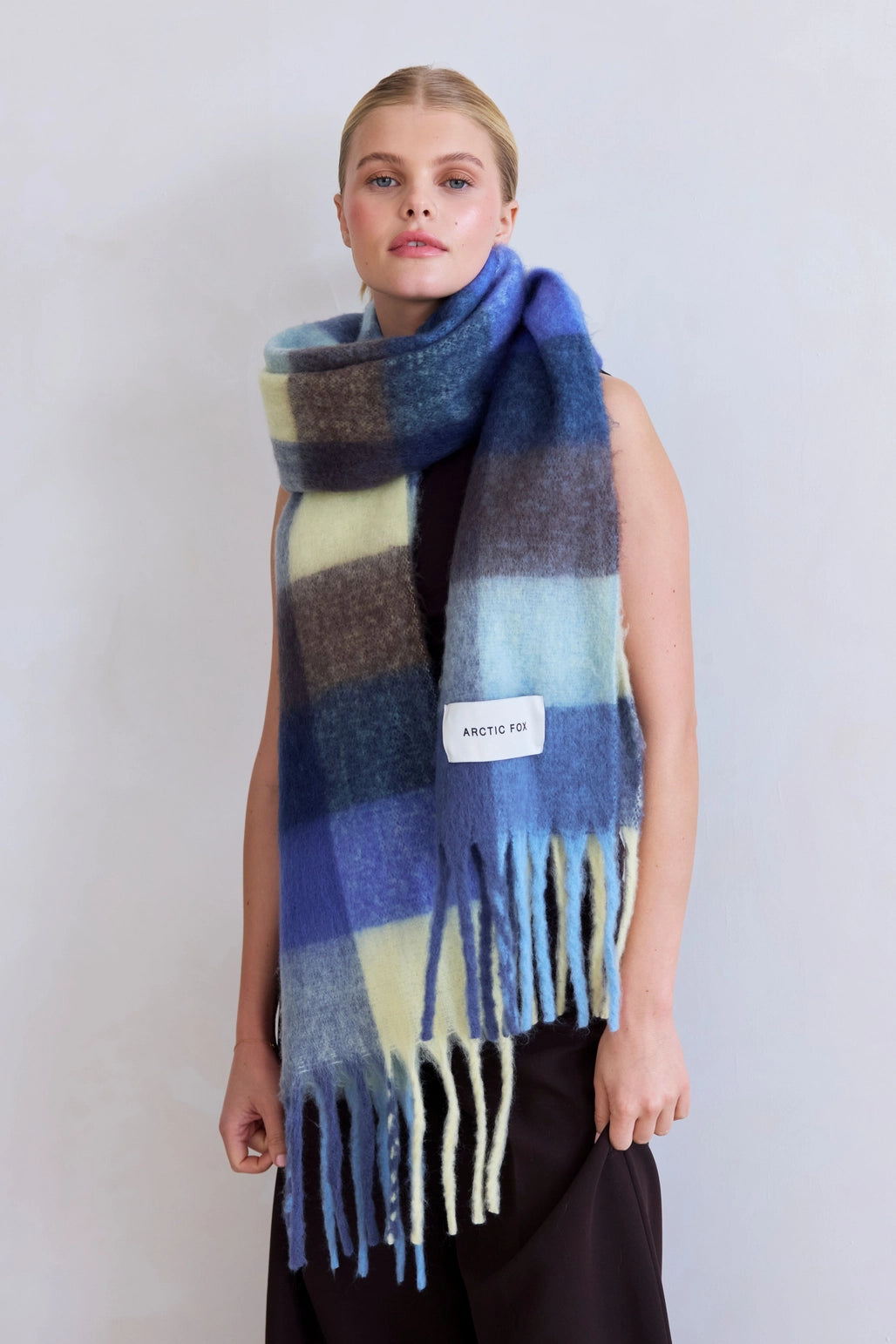 The Reykjavik Scarf - Blue / Yellow Check