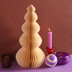 Load image into Gallery viewer, Cream Honeycomb Ball Origami Paper Tree
