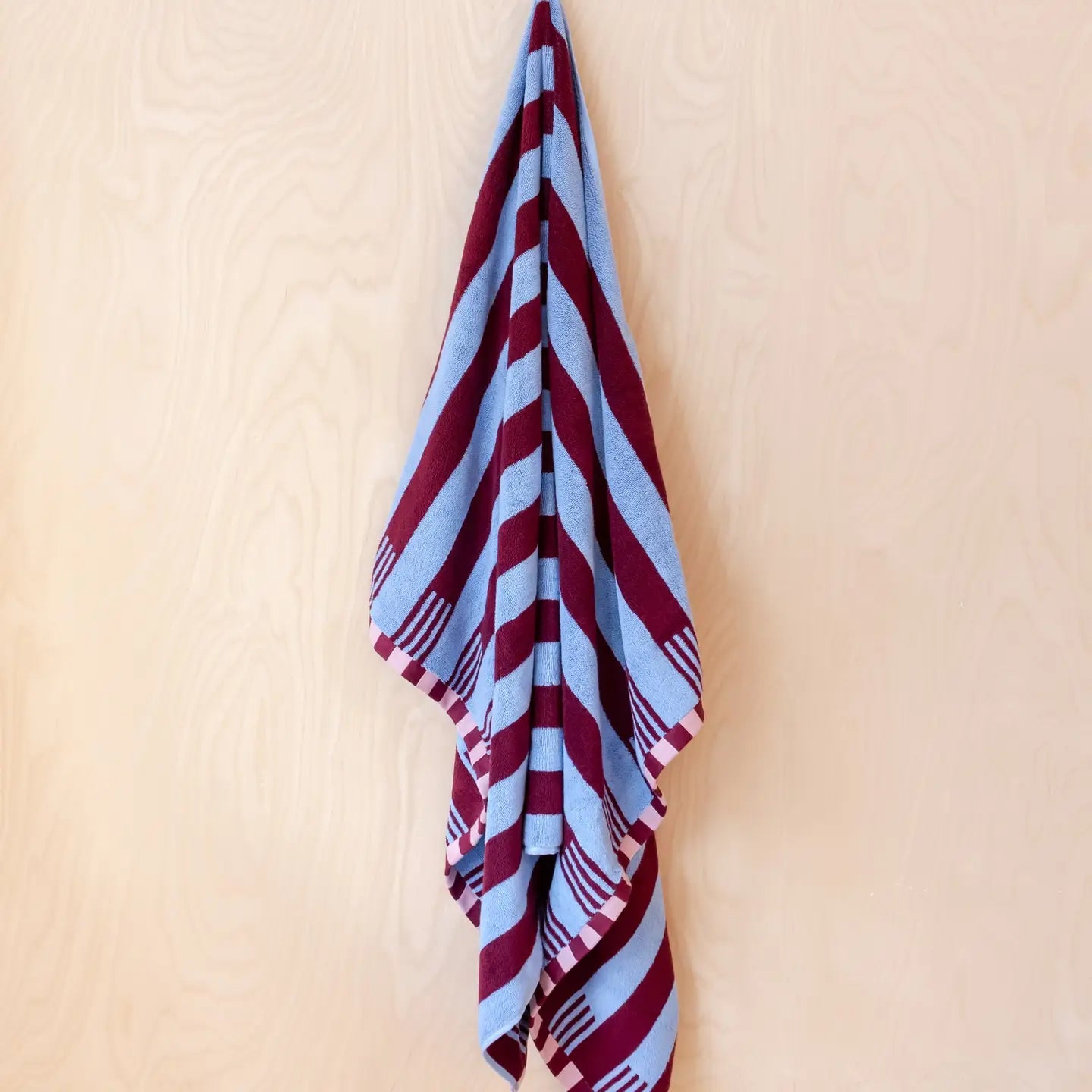 Cotton Hand Towel - blue stripe