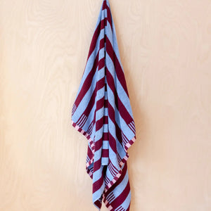 Cotton Hand Towel - blue stripe