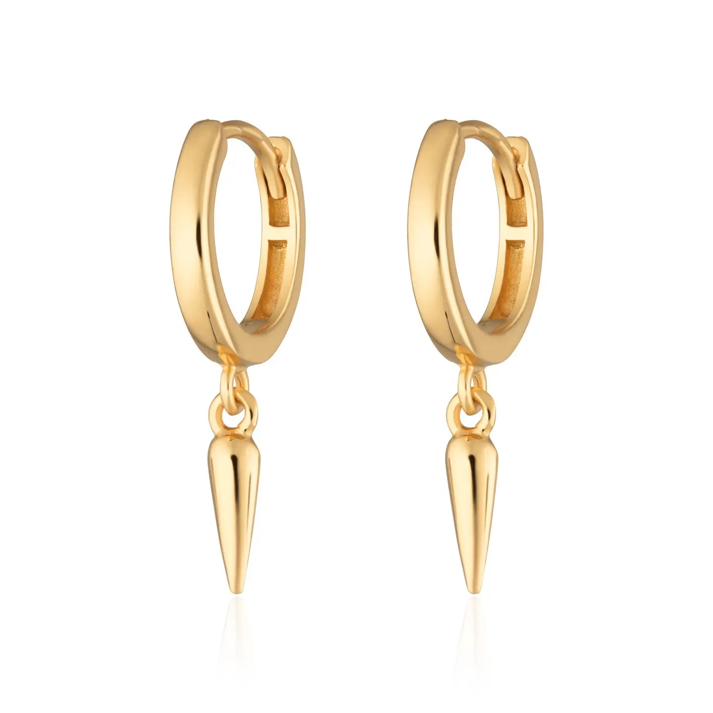 Claw Charm Hoop Earring - gold