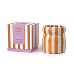 Load image into Gallery viewer, Cabana Rust Stripe Ceramic Candle - Sienna Sunset
