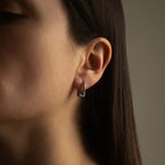 Load image into Gallery viewer, Cube Huggie Hoops - Silver
