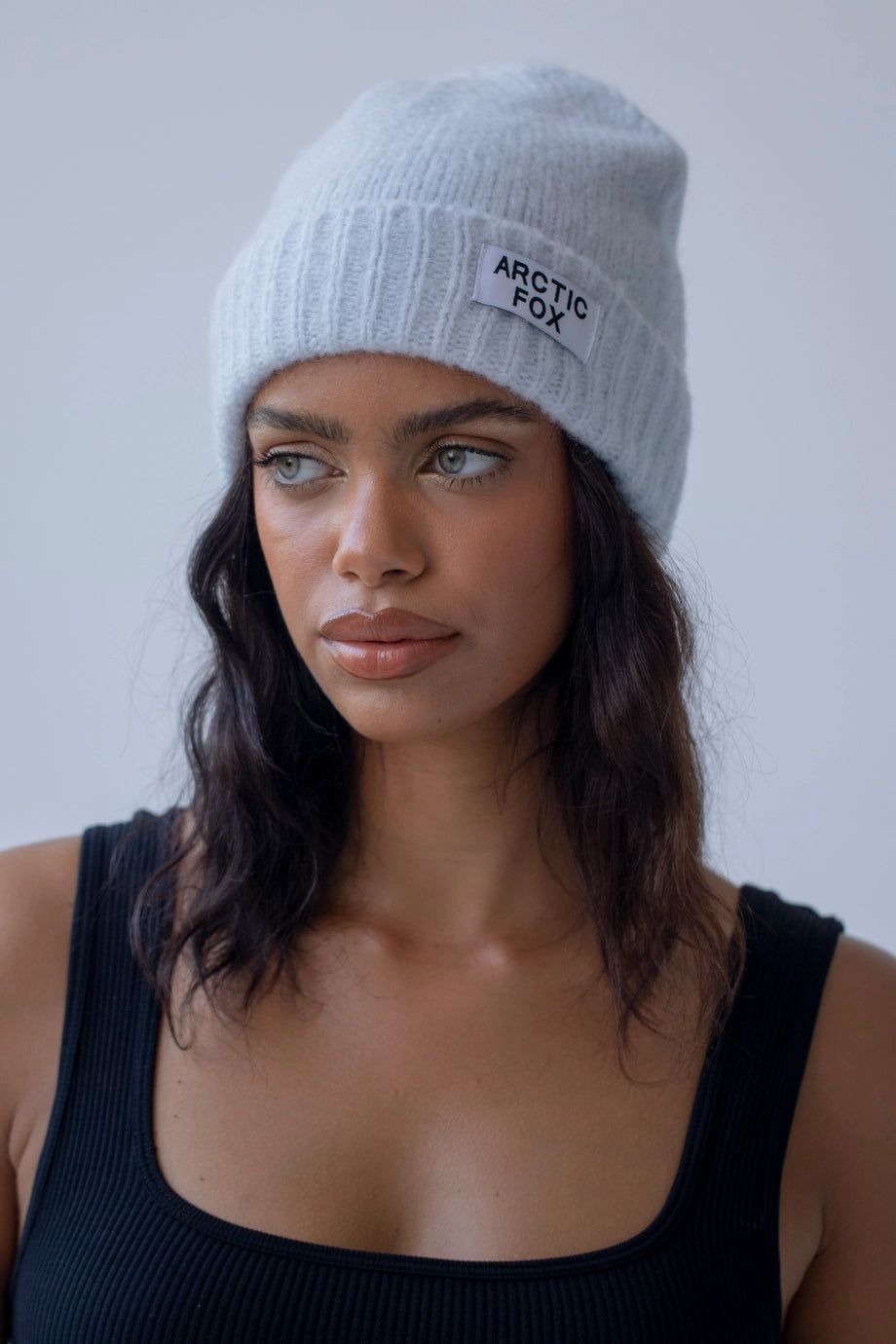 Mohair Beanie - Sky
