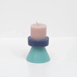 Stack Candle - nude / powder blue / celeste