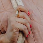Load image into Gallery viewer, Gold Raised Fluid Ring

