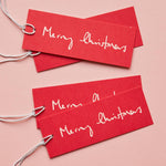 Load image into Gallery viewer, Merry Christmas Gift Tags - set of 8 - red
