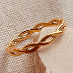 Load image into Gallery viewer, Gold Twisted Band Ring
