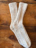 Load image into Gallery viewer, Recycled Wool Low Gauge Socks - white
