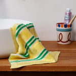 Load image into Gallery viewer, Cobalt Stripe Terry Towelling Flannel - 2 pack
