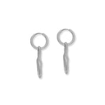 Load image into Gallery viewer, Yuna Drop Hoops - Silver

