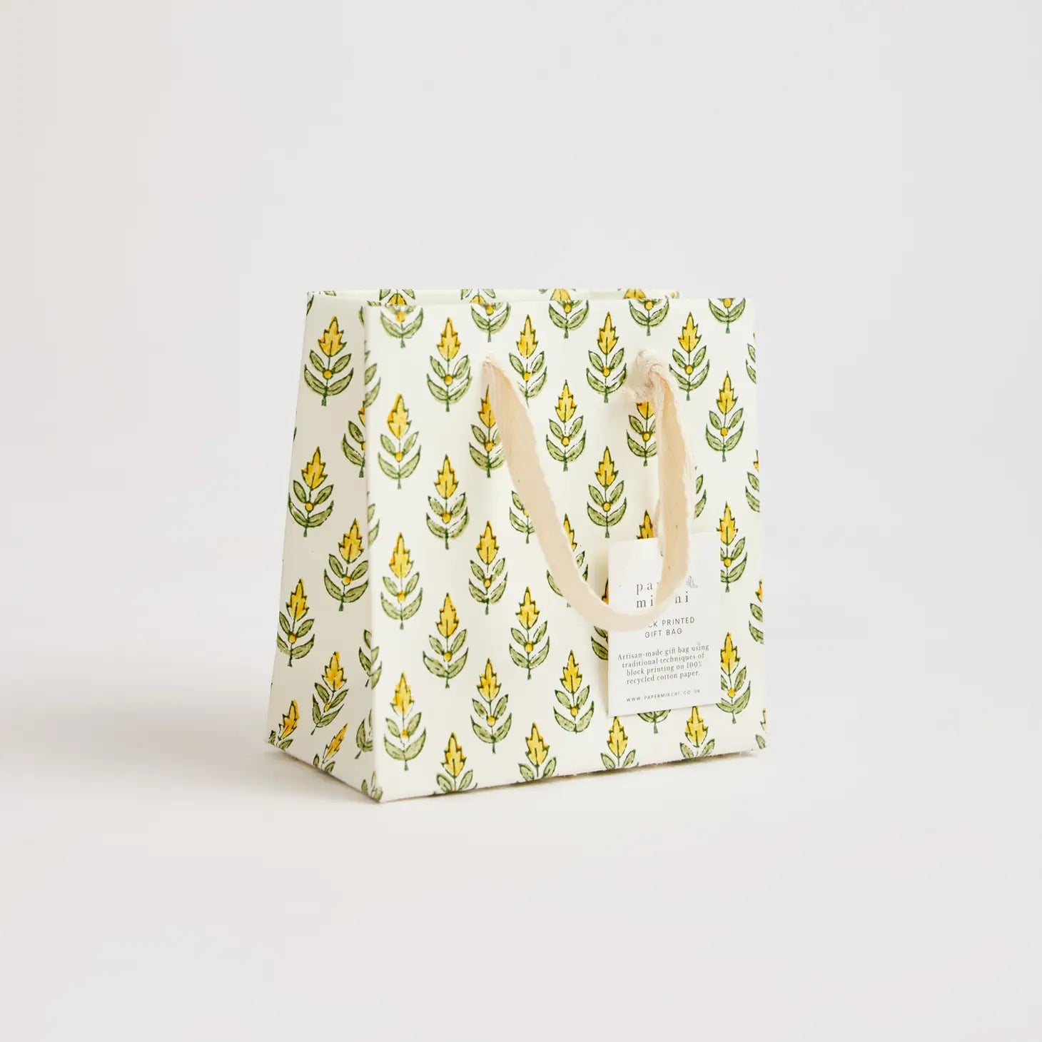 Sunshine Hand Block Printed Gift Bag - small / medium / large