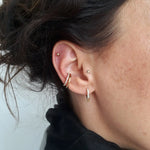 Load image into Gallery viewer, Slim Sparkle Ear Cuff - silver
