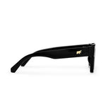 Load image into Gallery viewer, Max Recycled Plastic Sunglasses - shiny black (blue lens)
