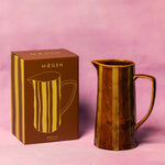 Load image into Gallery viewer, Ochre / Brown Stripe Jug
