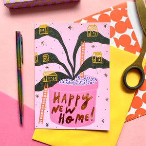 Happy New Home Plant Card