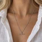 Load image into Gallery viewer, Silver Bar Necklace
