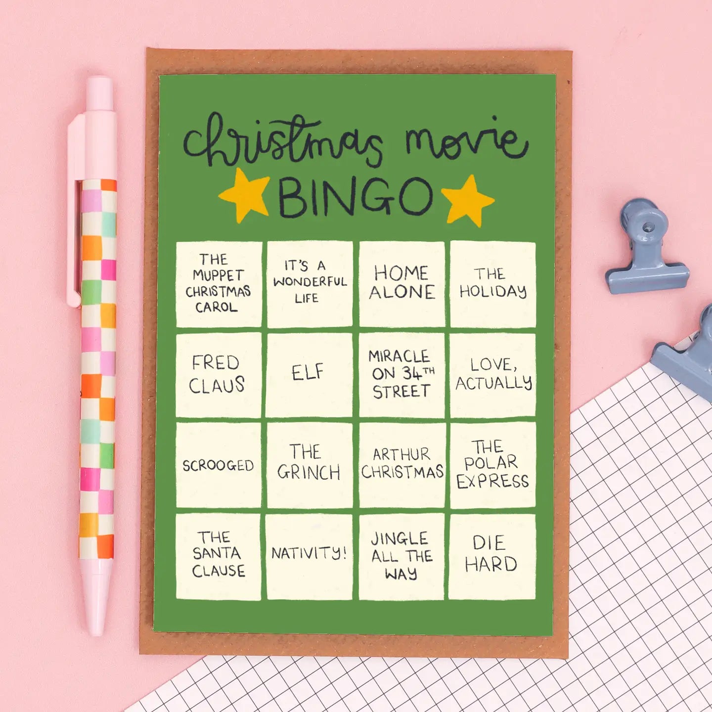 Christmas Movie Bingo Card