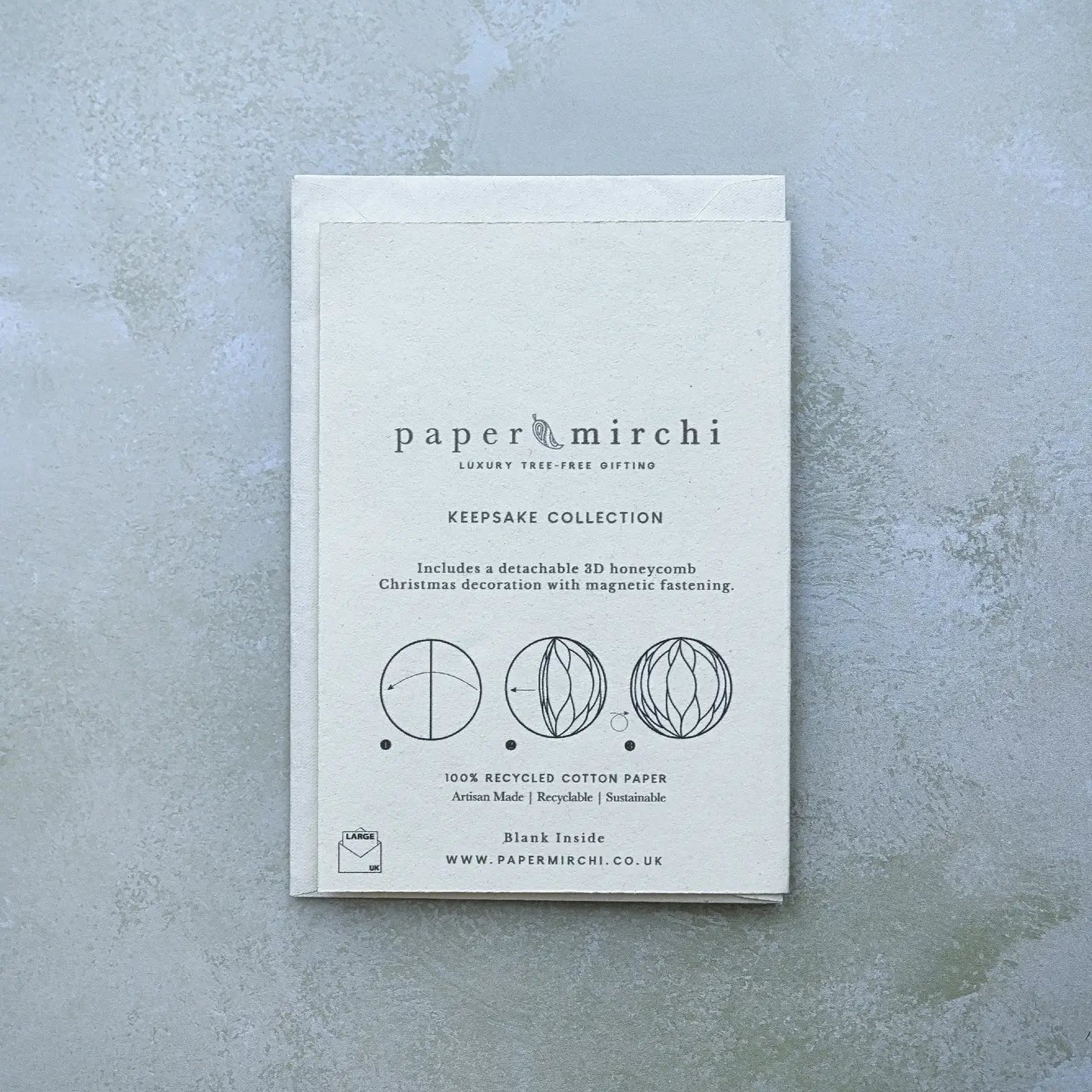 Keepsake Ornament Card - Honeycomb Bauble