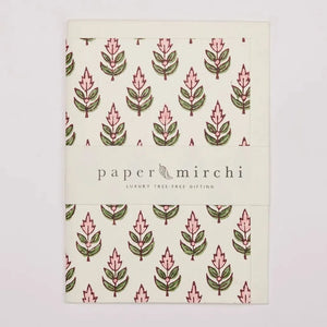 Buti Blush Hand Block Printed Greeting Card