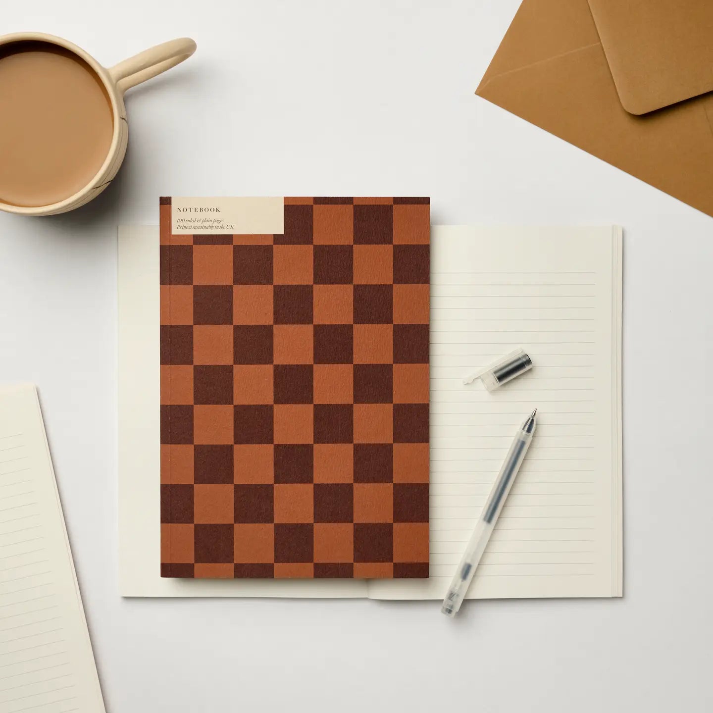 Checkerboard Notebook - brown