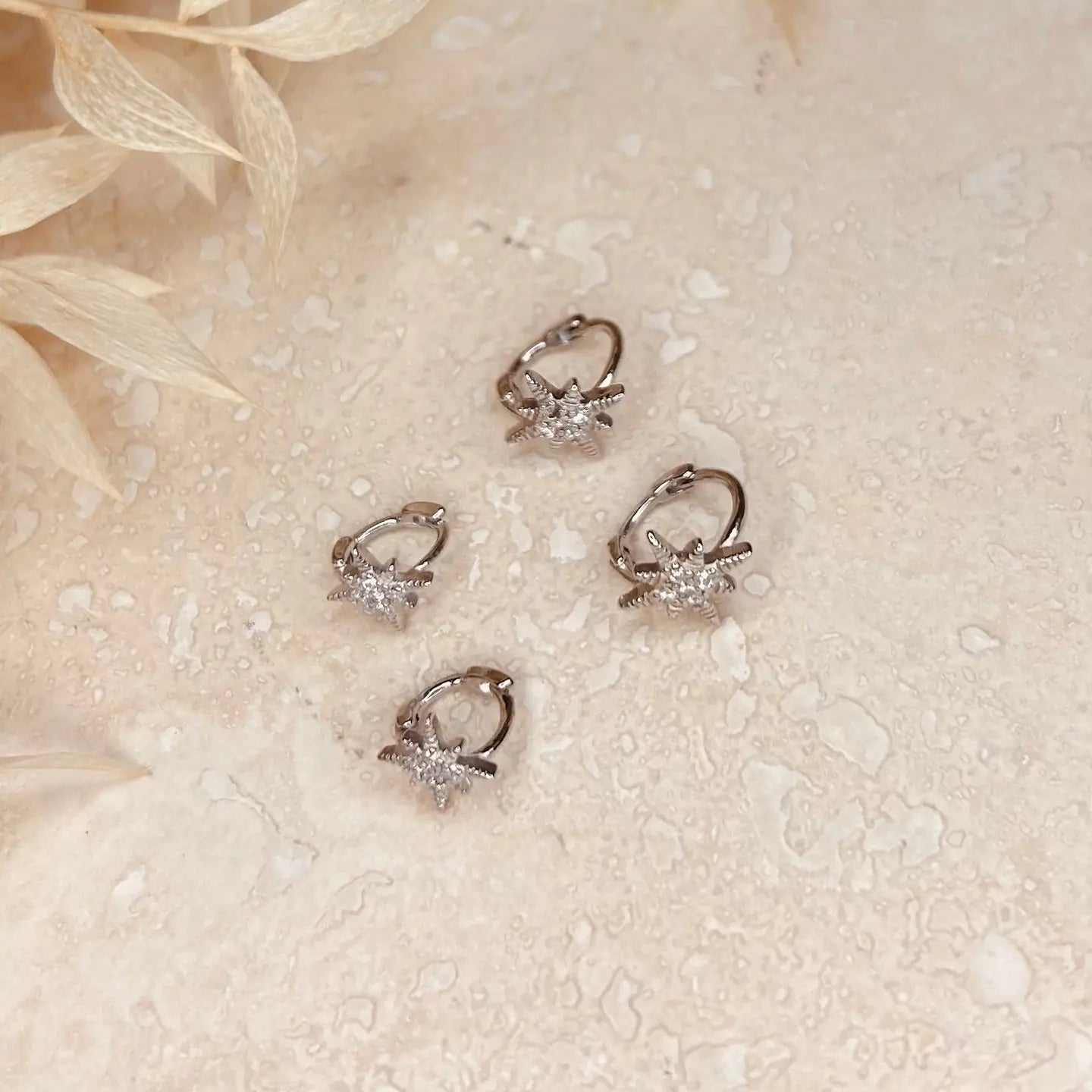 Silver Diamanté Huggie Hoops - single