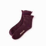 Load image into Gallery viewer, Ruffle Ankle Sock - Cherry
