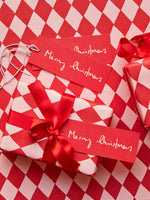 Load image into Gallery viewer, Merry Christmas Gift Tags - set of 8 - red
