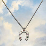 Load image into Gallery viewer, Maxi Kaleidoscope Lucky Charm Necklace - gold / silver
