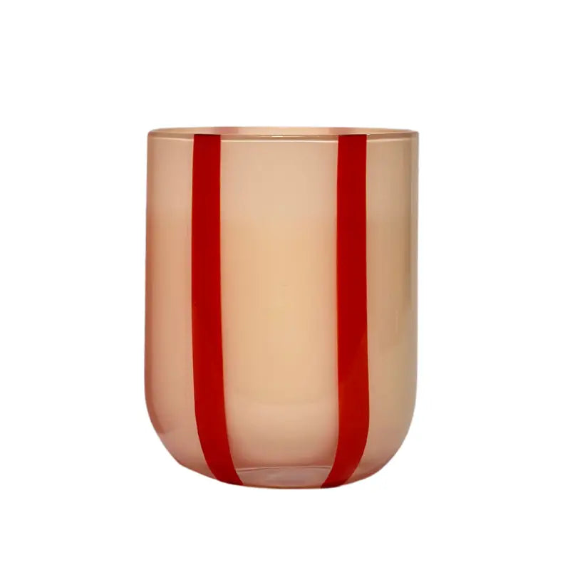Atina Drinking Glass - pink & red