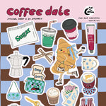 Load image into Gallery viewer, A5 Sticker Sheet - Coffee Dates
