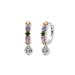 Load image into Gallery viewer, Heart Charm Hoop Earrings - gold / silver
