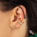 Load image into Gallery viewer, Snake Stud Earrings with Green Eyes
