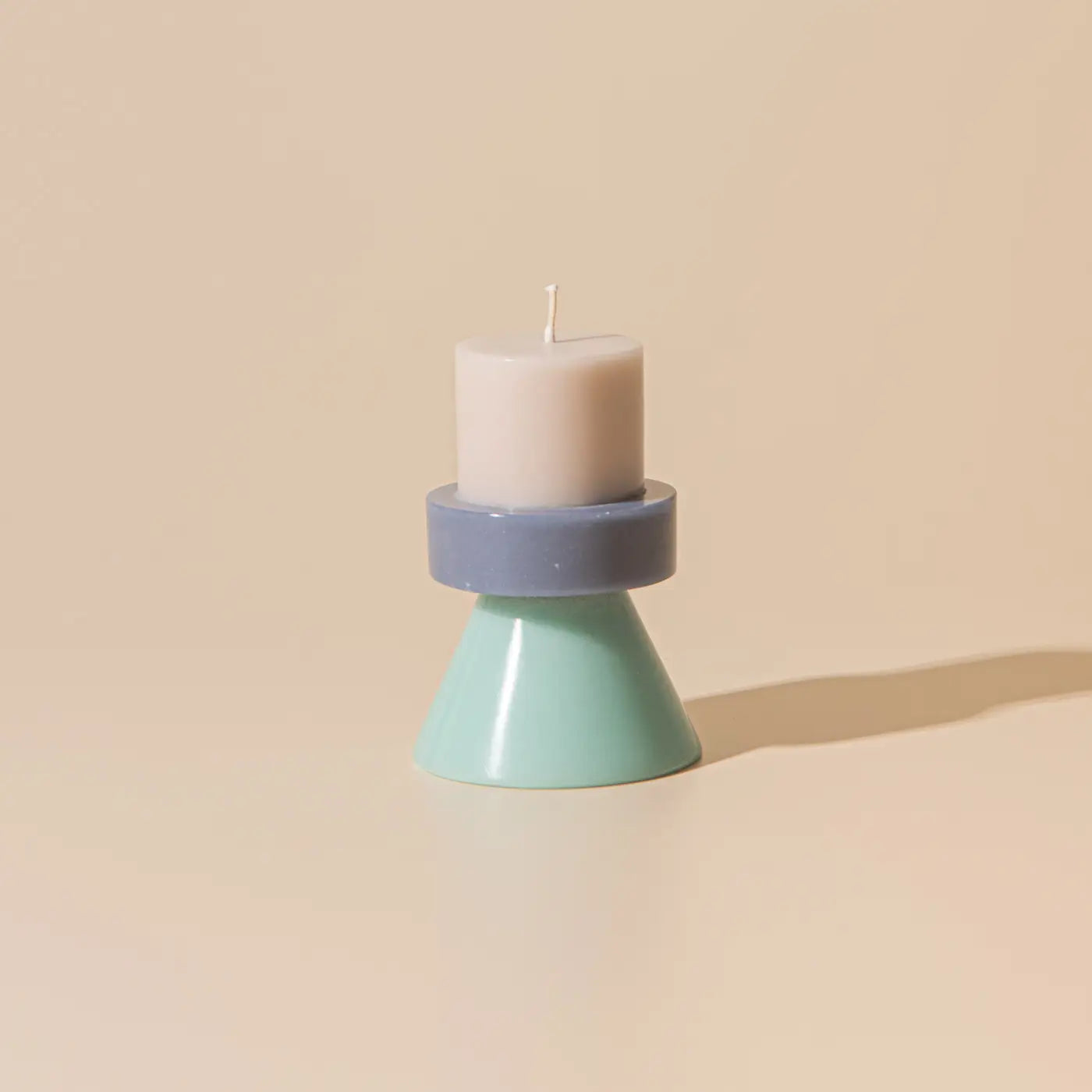Stack Candle - nude / powder blue / celeste