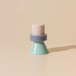 Load image into Gallery viewer, Stack Candle - nude / powder blue / celeste
