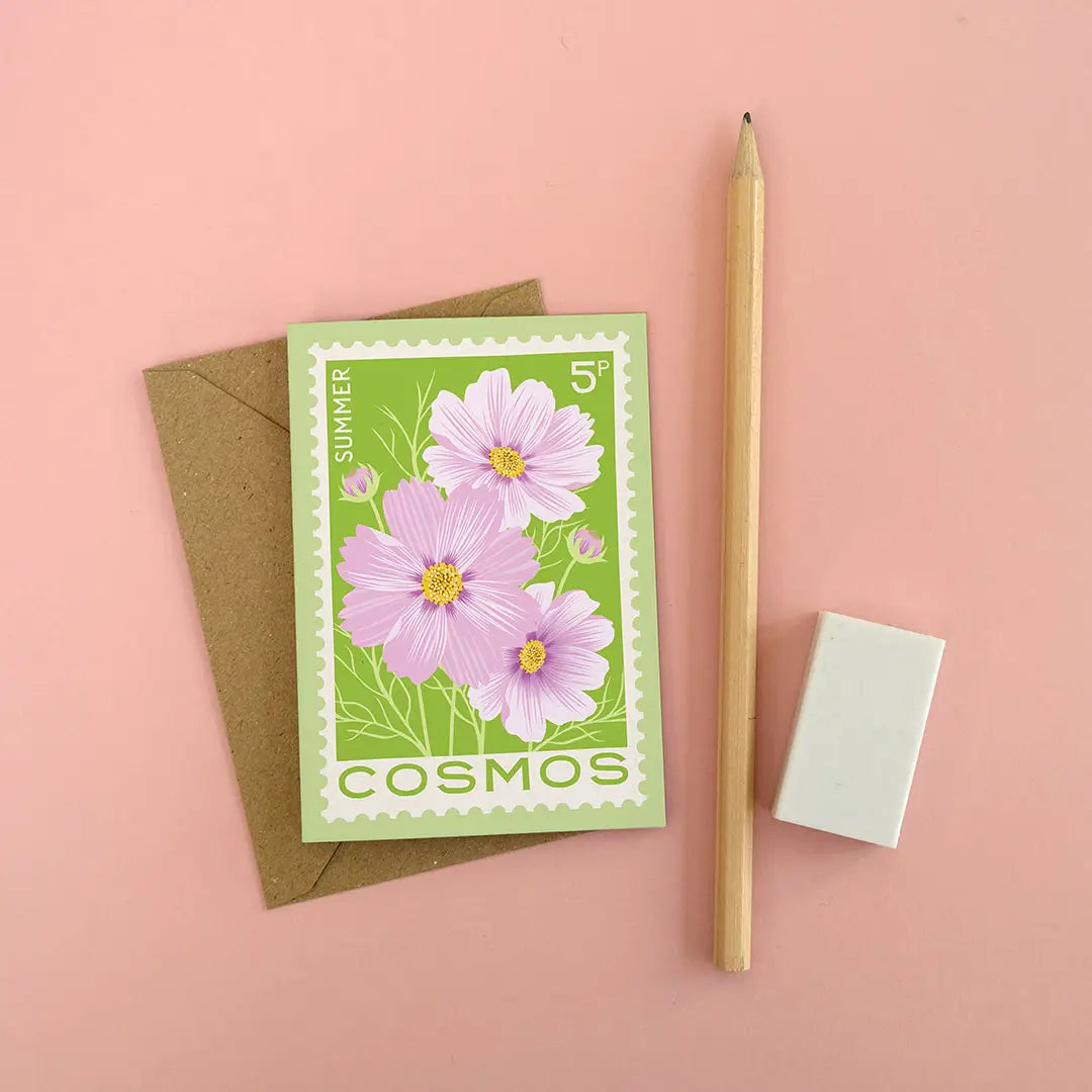 Cosmos Mini Greeting Card