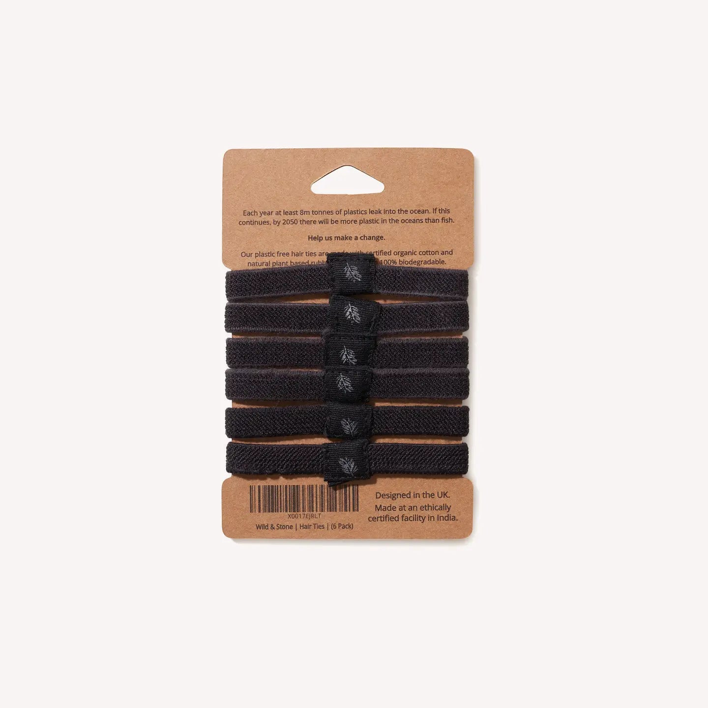Plastic Hair Free Hair Ties - black / blonde