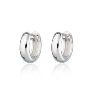 Chunky Huggie Earring - silver