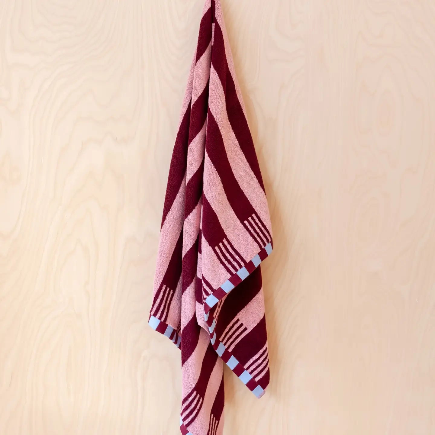 Cotton Hand Towel - pink stripe