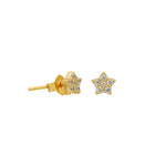 Load image into Gallery viewer, Mini Diamanté Star Stud Earrings - gold / silver
